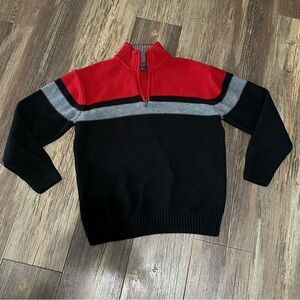 PARK SLOPE New York men's XL acrylic 1/4 zip mock collar SWEATER stripe Y2K